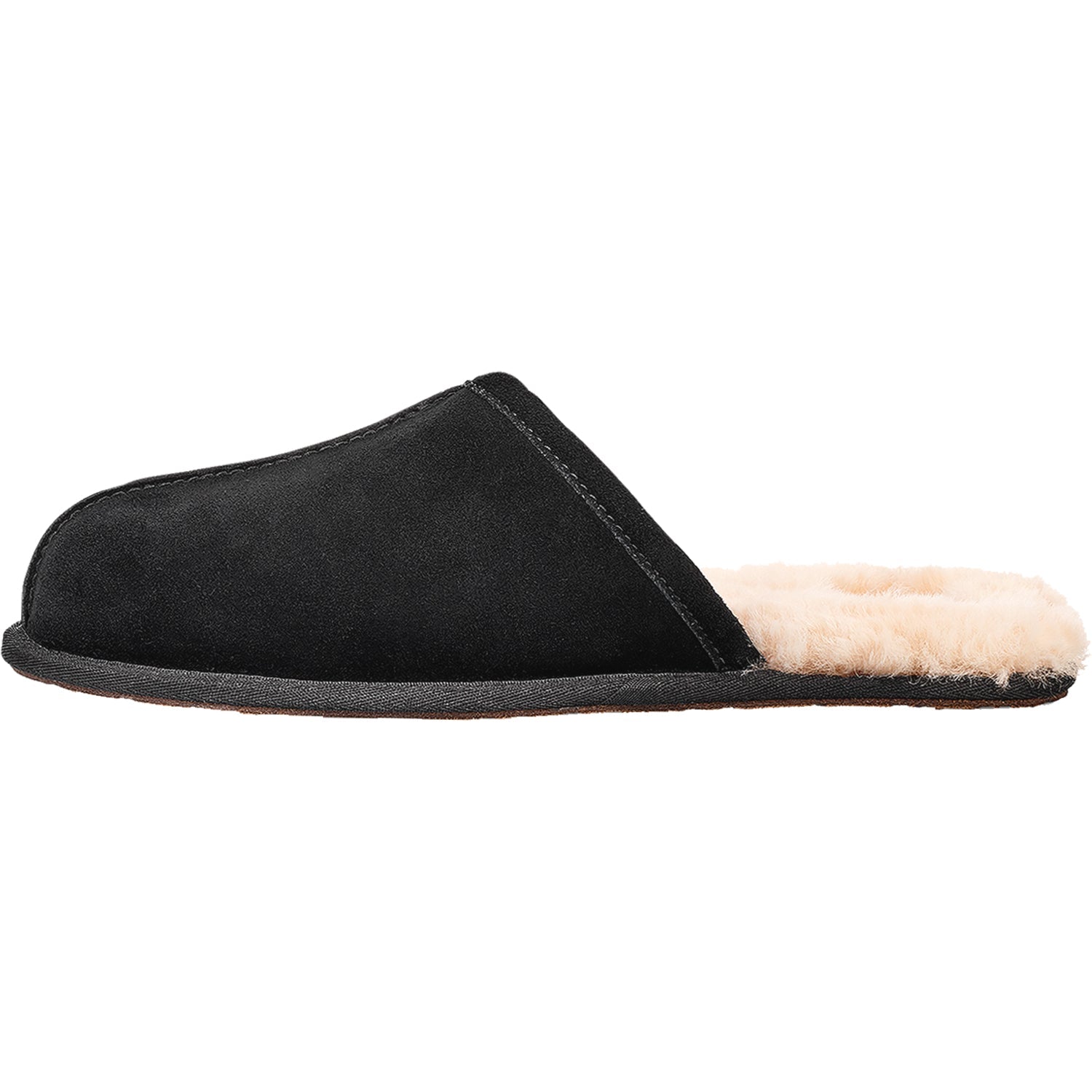 UGG Scuff Men's Black Sheepskin Slippers Black Suede