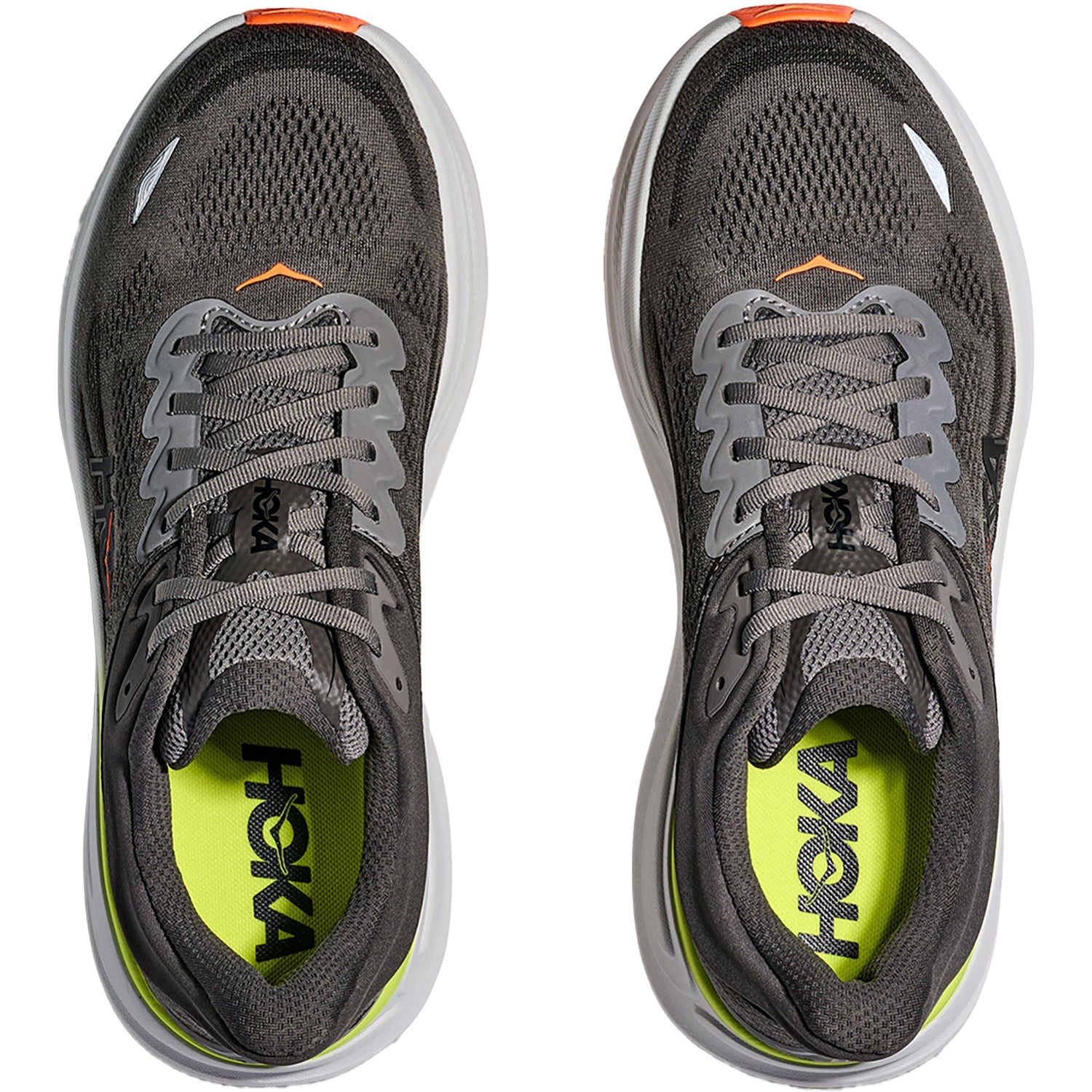 Hoka Bondi 9 (Neutral Support) Men's Running Shoes Asphalt Grey/Gravel Mesh