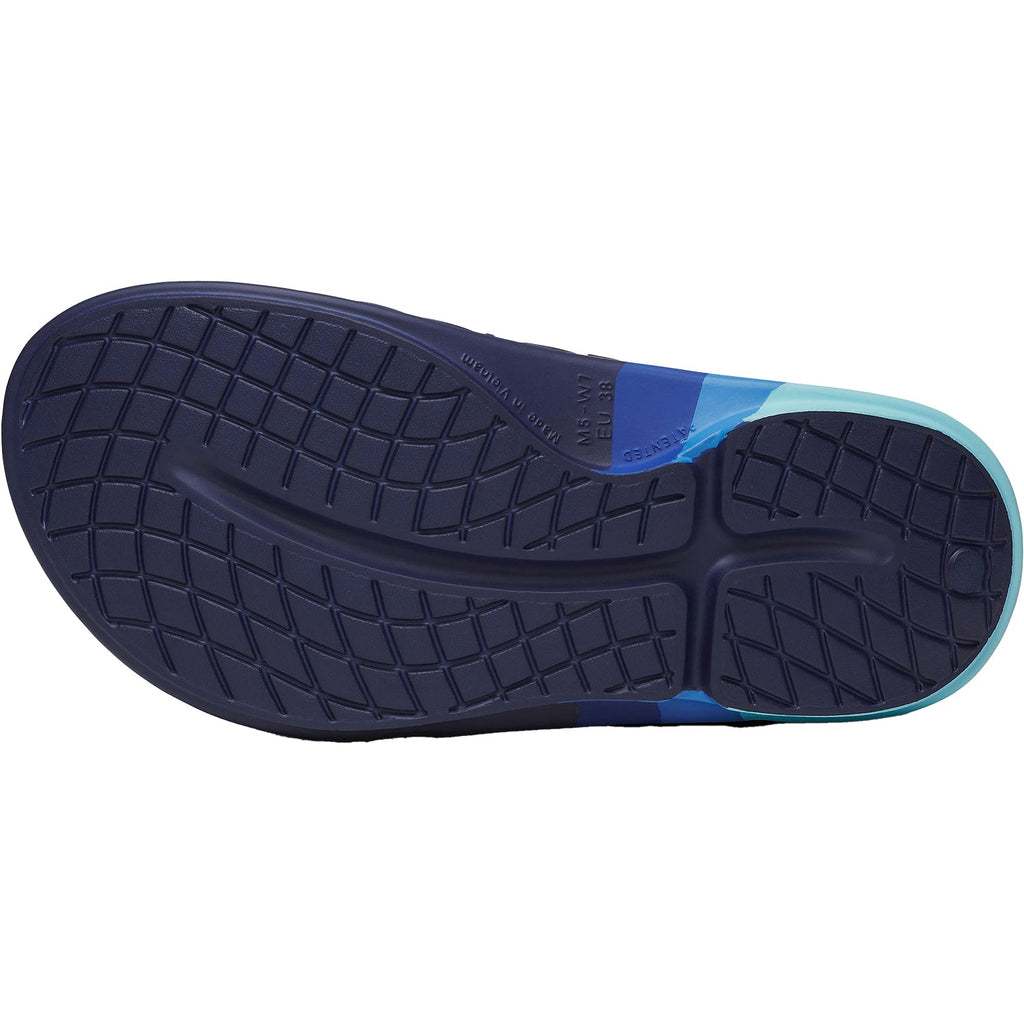 OOFOS OOahh Sport Flex Limited Slide Unisex Recovery Slide Sandals Sky Rally Synthetic