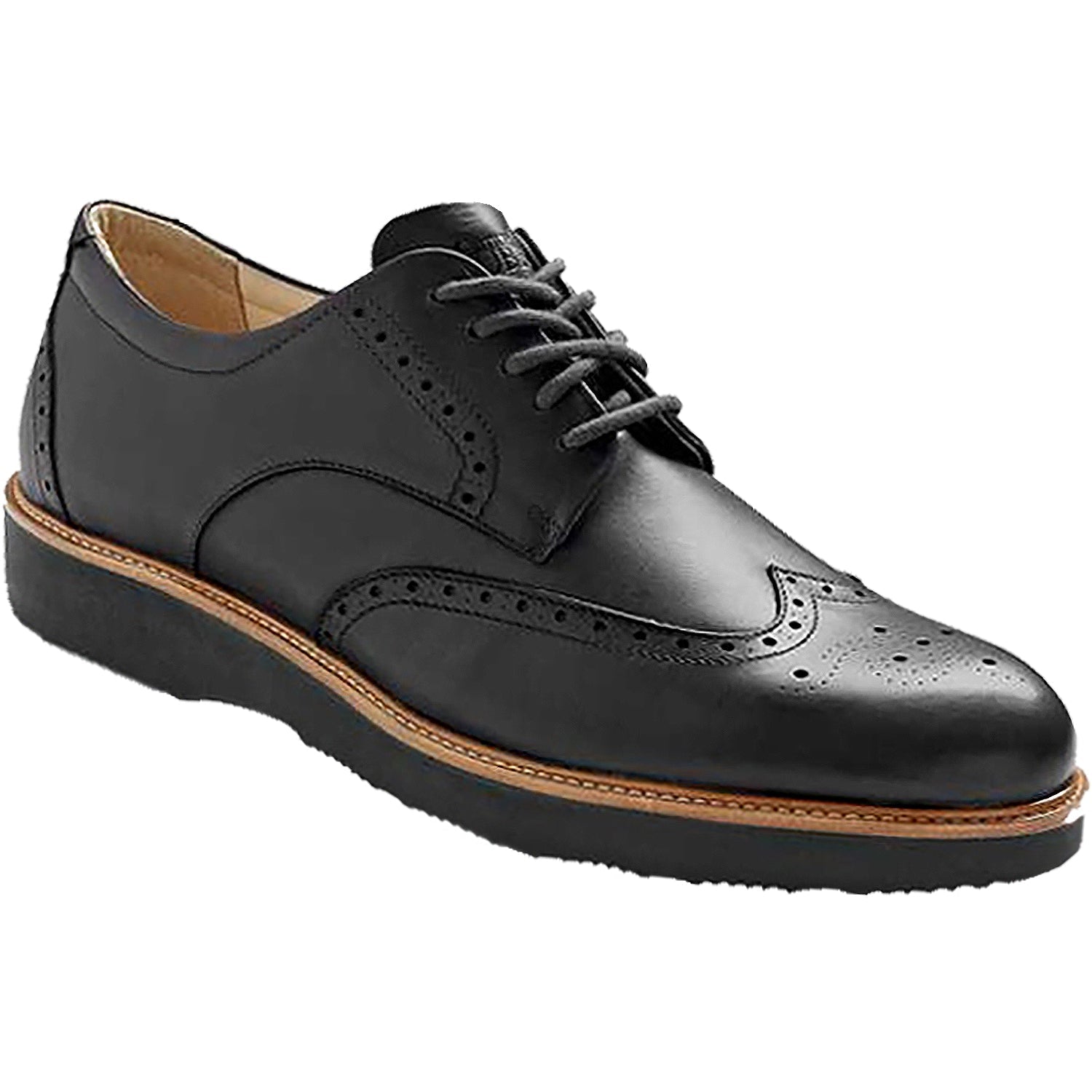 Samuel Hubbard Tipping Point Men's Wingtip Shoes Black Leather