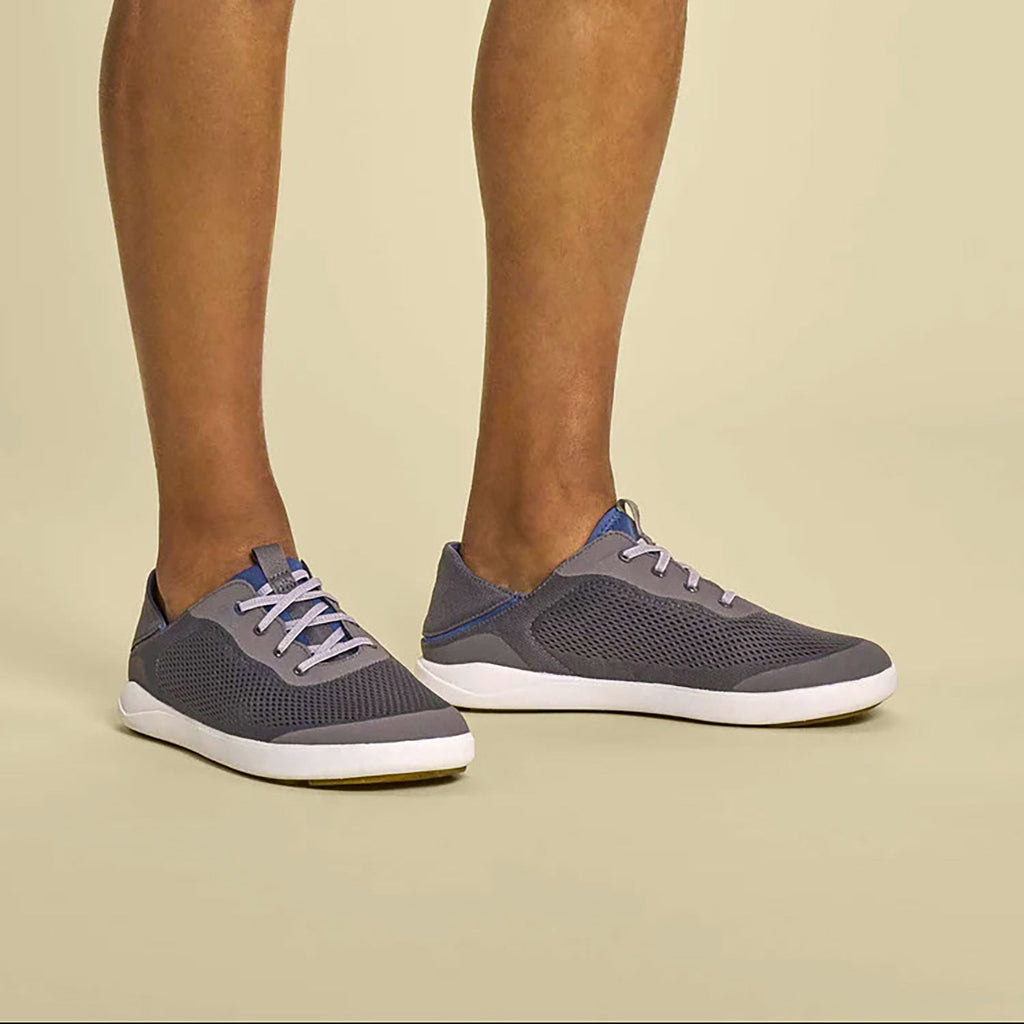 OluKai Moku Pae Mesh Men's Walking Shoes Pavement/Vintage Blue