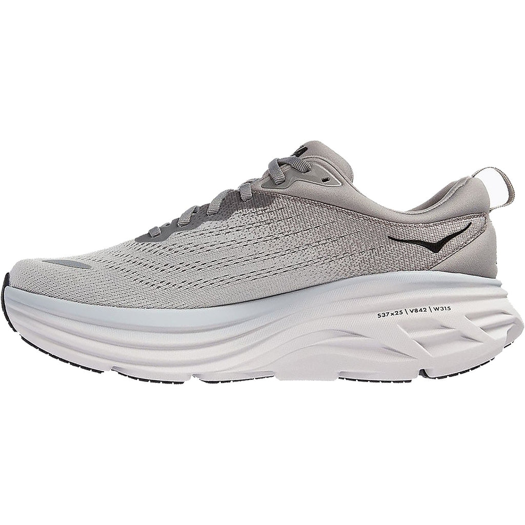 Hoka Bondi 8 (Neutral Support) Men's Max Running Shoes Sharkskin/Harbor Mist Mesh