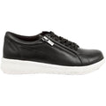 Ziera Solar with White Sole Women's Sneakers Black With White Sole Leather