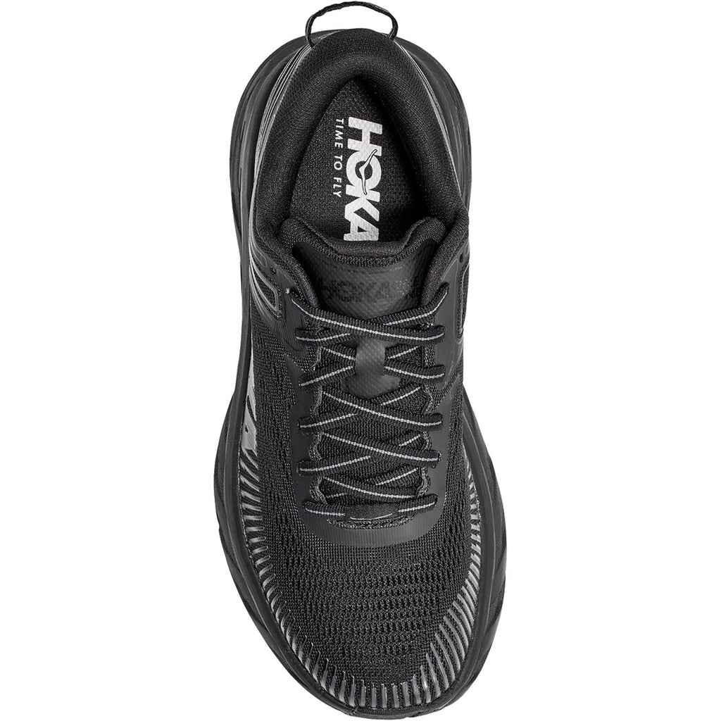 Hoka Bondi 7 (Neutral Support) Women's Running Shoes Black/Black Mesh