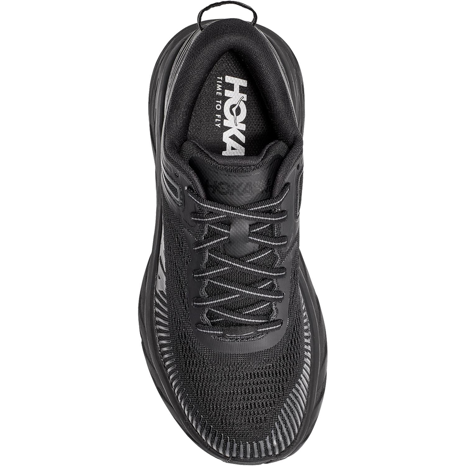 Hoka Bondi 7 (Neutral Support) Women's Running Shoes Black/Black Mesh