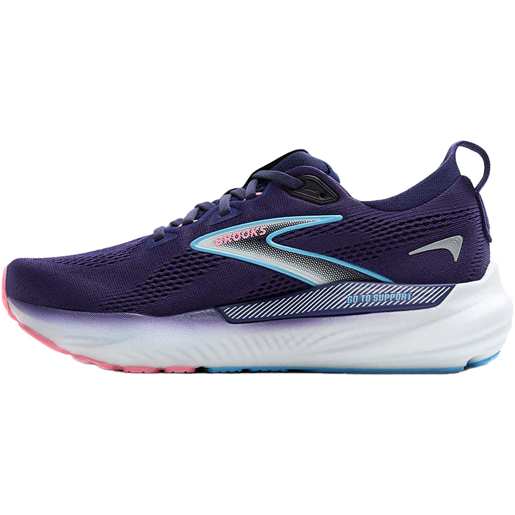 Brooks Glycerin GTS 22 (Neutral Support) (Stability Support) Women's Athletic Shoes Blue Ribbon/Peacoat/Dianthus Mesh
