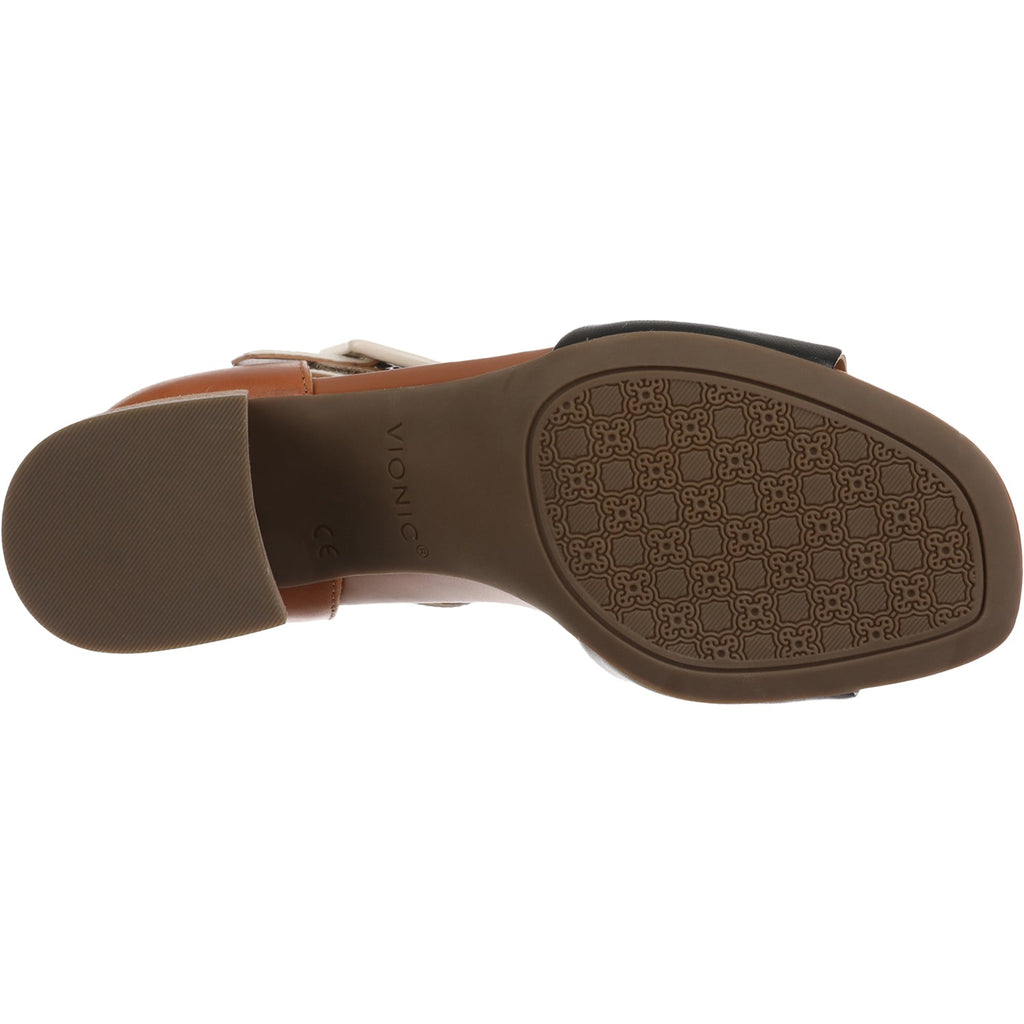Vionic Chardonnay Women's Dress Shoes Tan/Black/Cream Leather