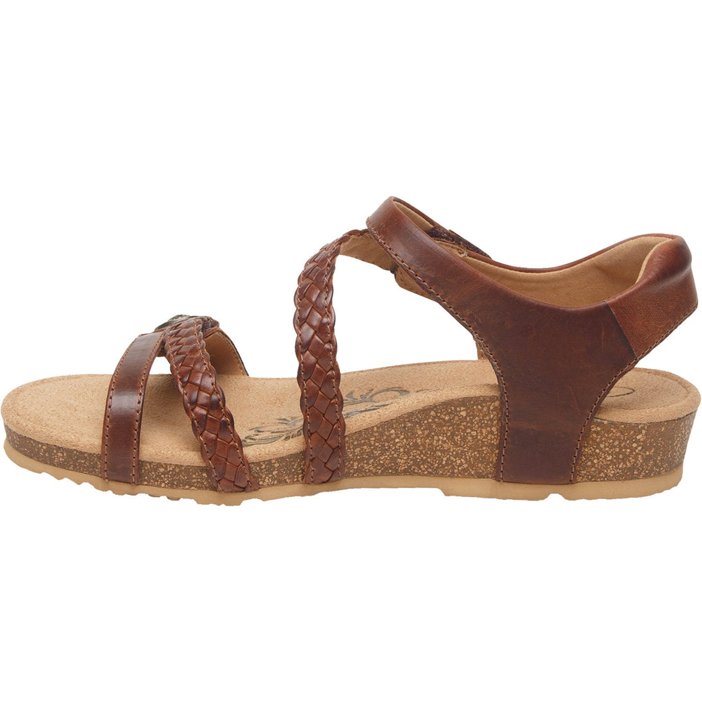 Aetrex Jillian Women's Backstrap Sandals Walnut Leather