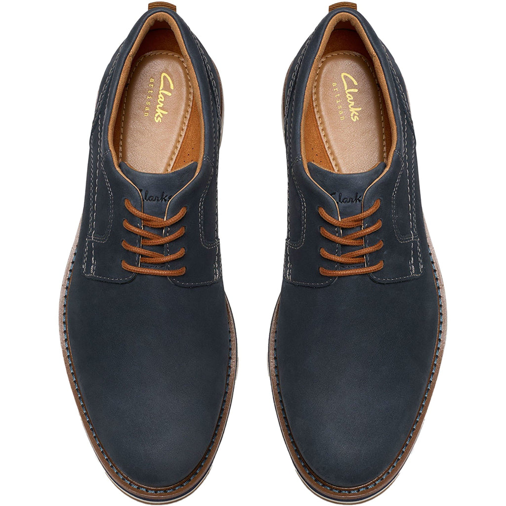 Clarks Monahan Plain Men's Dress Shoes Navy Nubuck