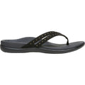 Vionic Tasha Women's Toe Post Sandals Black Microfiber