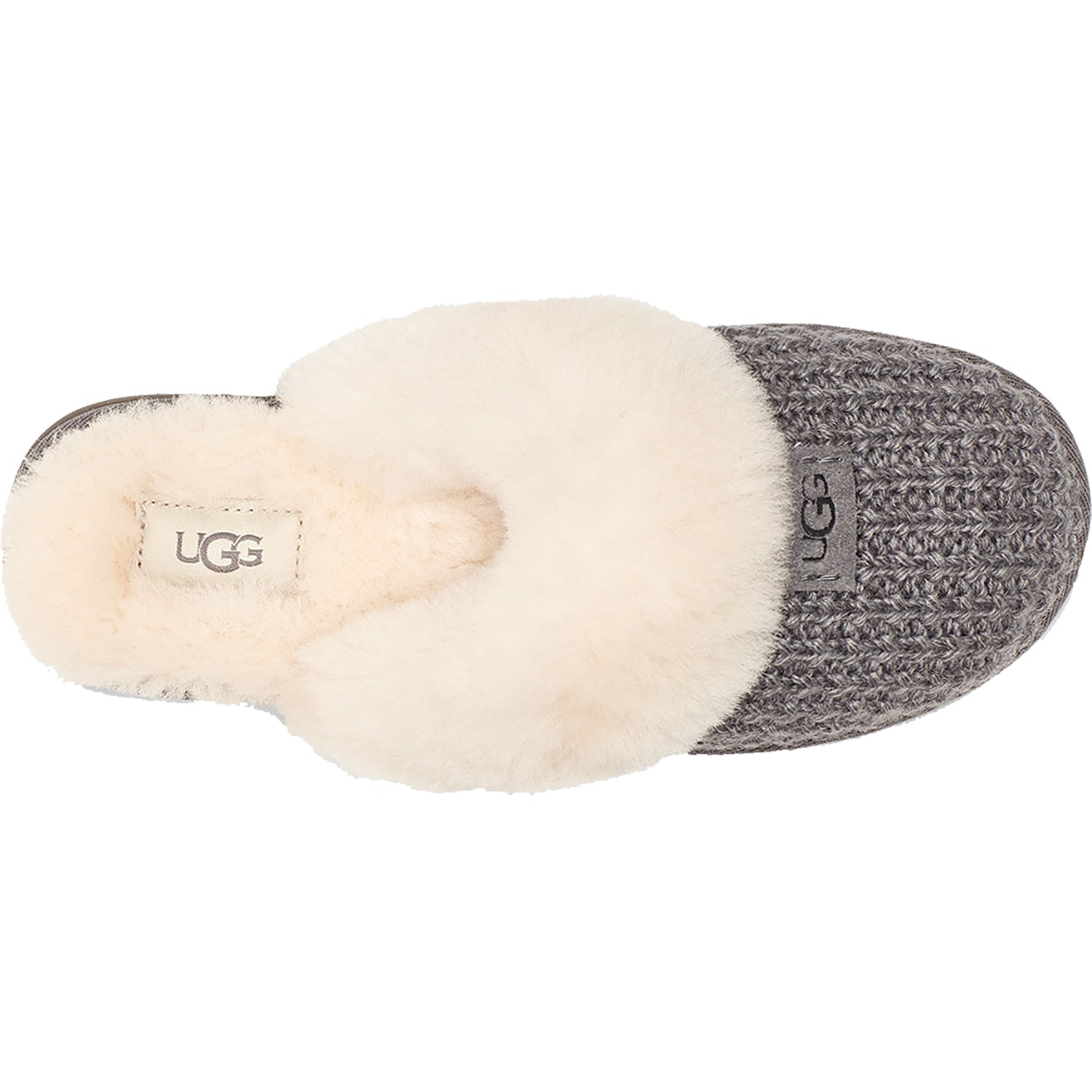 UGG Cozy Women's Knit Slippers Charcoal Knit Fabric