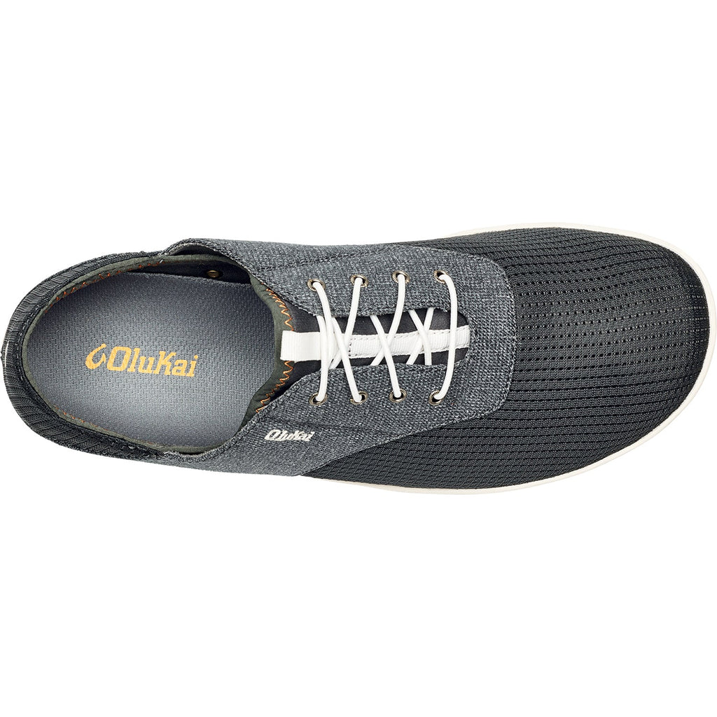 OluKai Nohea Moku Men's Walking Shoes Dark Shadow/Dark Shadow Canvas/Mesh