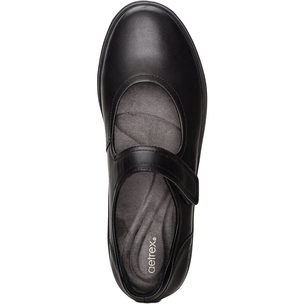 Aetrex Erica Women's Mary Jane Shoes Black Leather