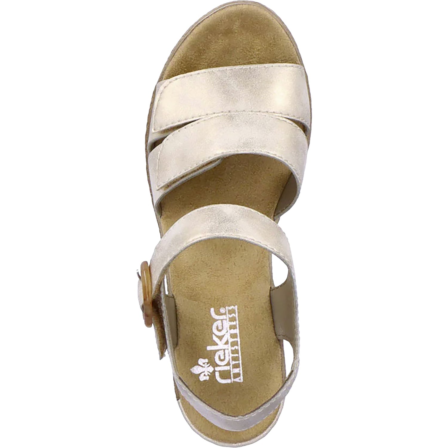Rieker 62487-60 Fanni 87 Women's Wedge Sandals Muschel Synthetic