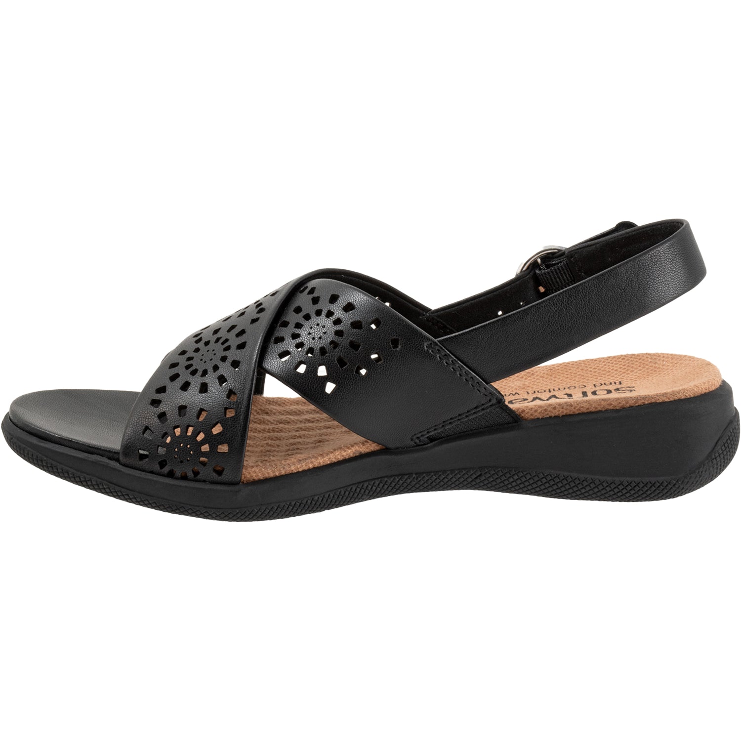 Women's Soft Walk Tillman Sling Perf Black Leather