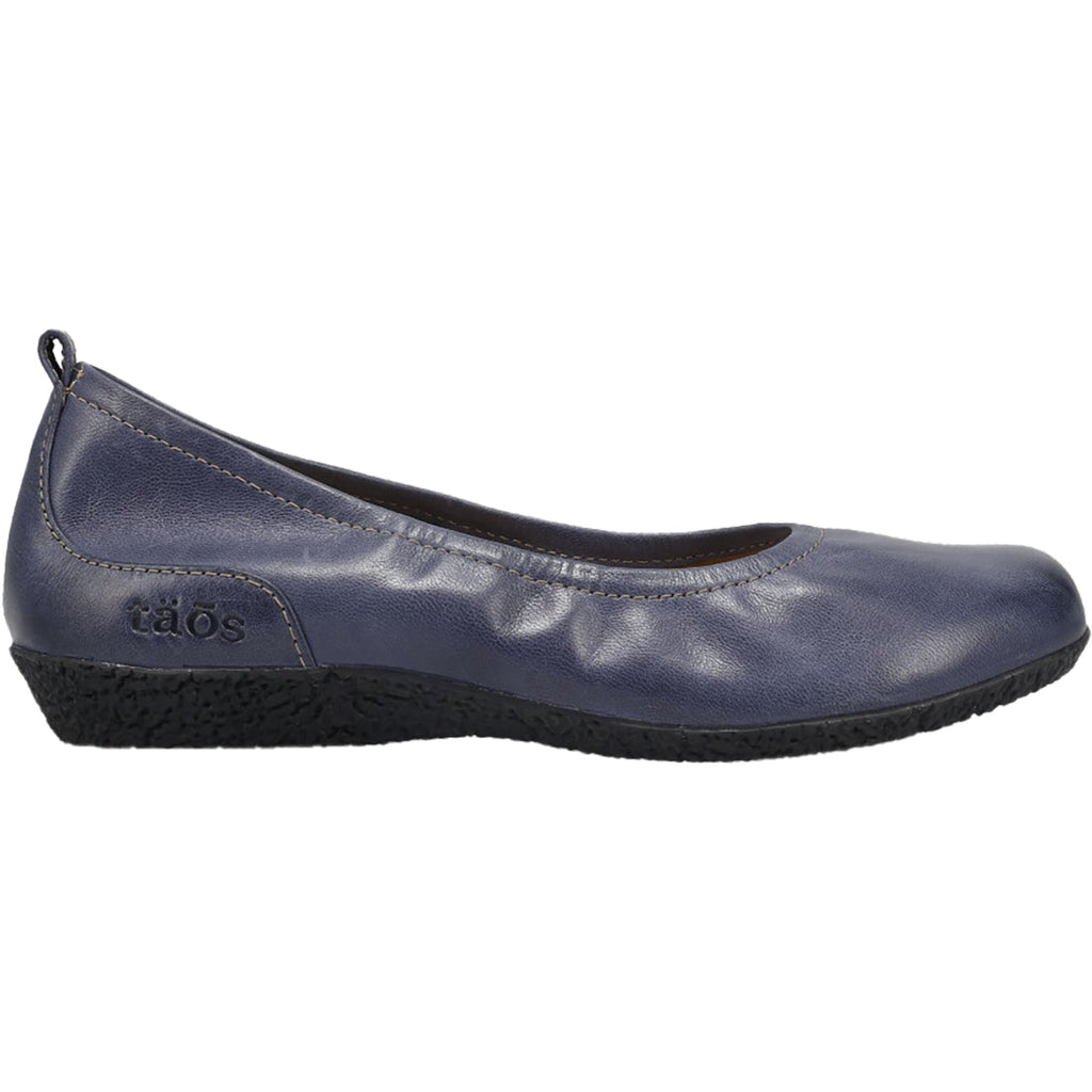Taos Chit Chat Women's Ballerina Flats Petrol Blue Leather