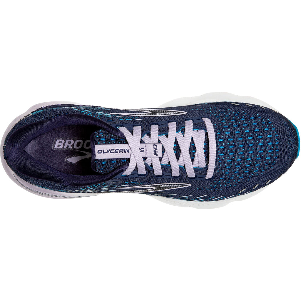 Brooks Glycerin GTS 20 Women's Road Running Shoes Peacoat/Ocean/Pastel Lilac Mesh