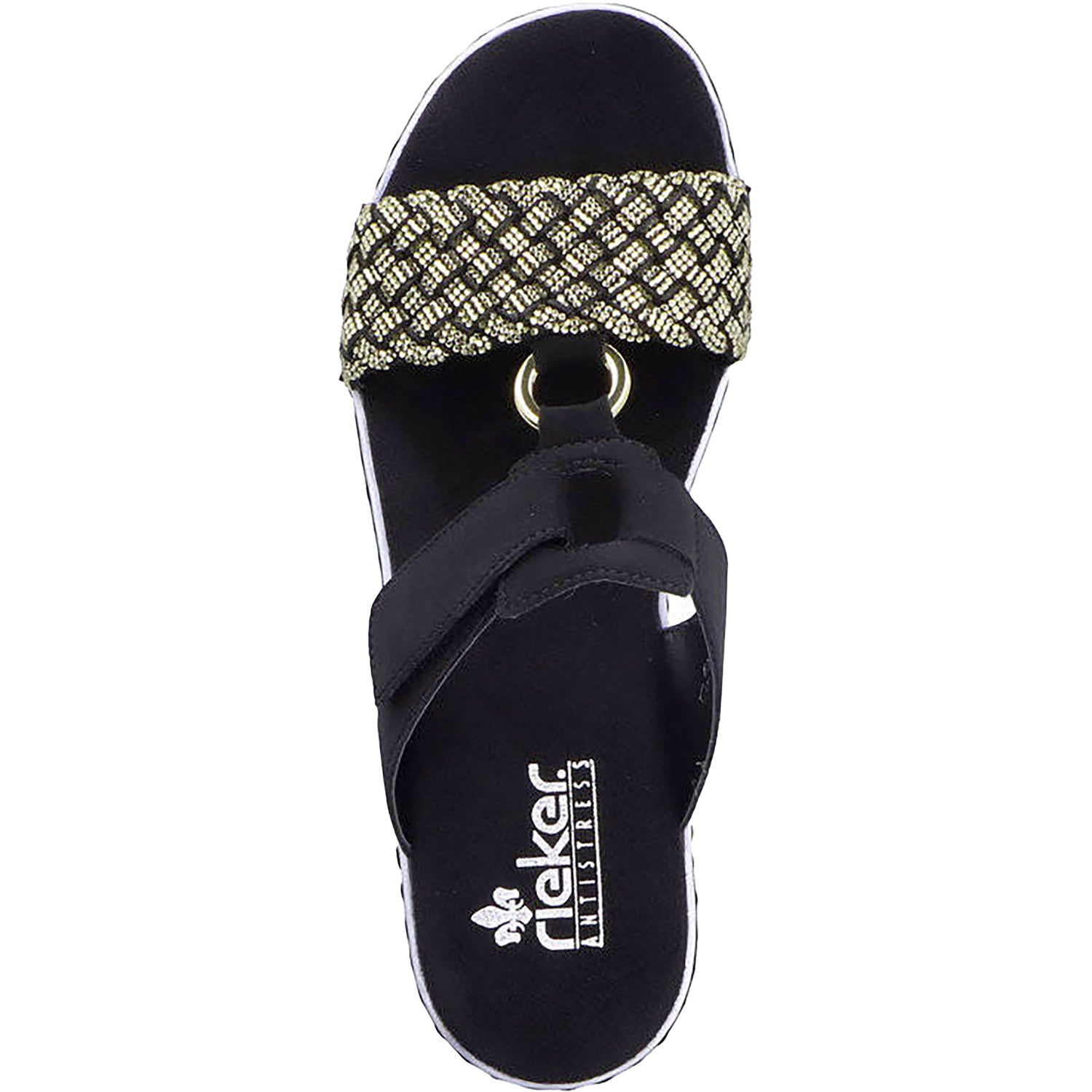 Rieker V02P8-00 Regina P8 Women's Sandals Black Synthetic