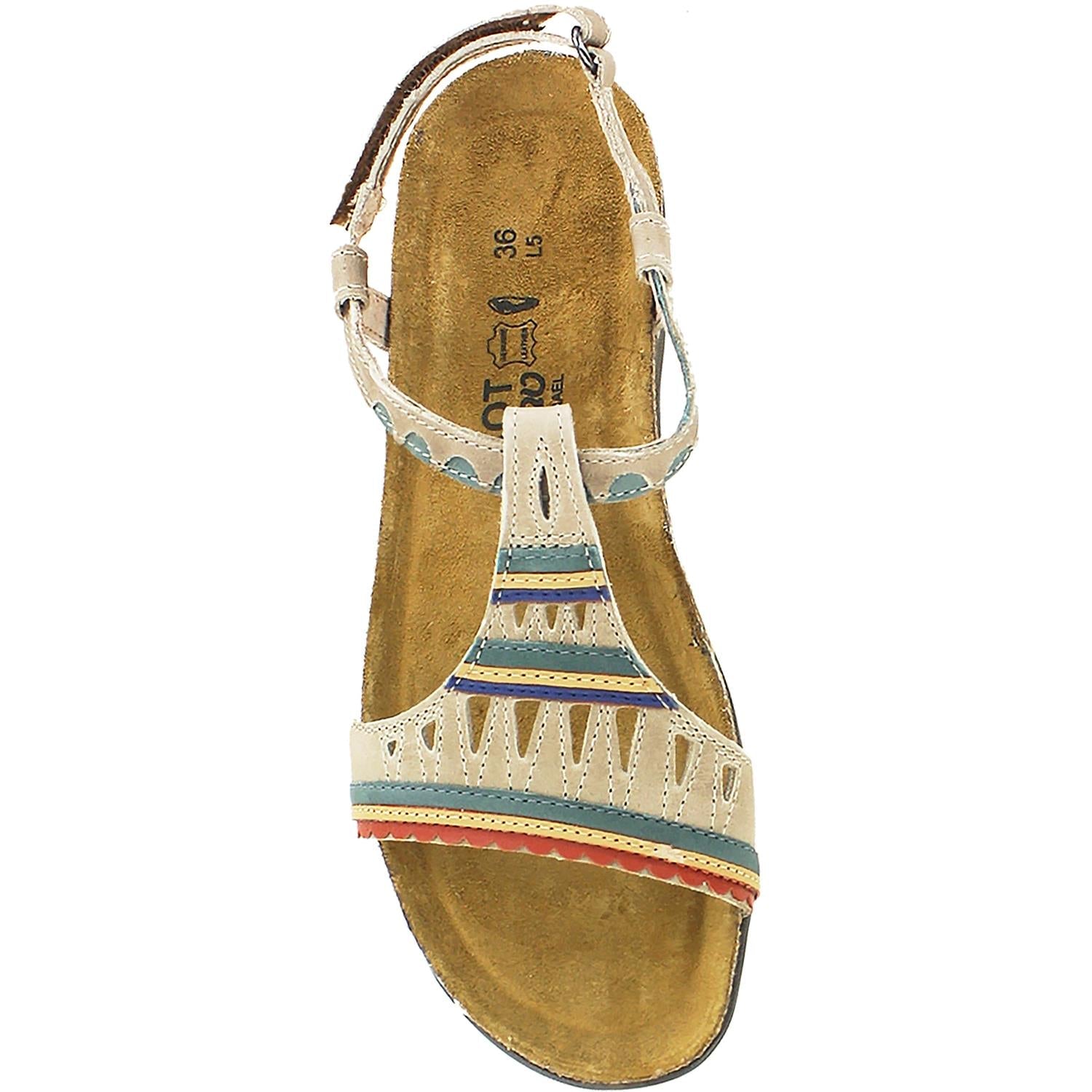 Naot Odelia Women's Backstrap Sandals Khaki Beige/Sea Green Leather