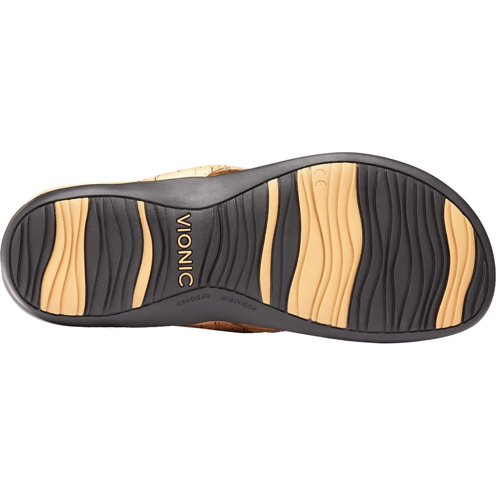 Vionic Bella II Women's Toe Post Sandals Gold Cork