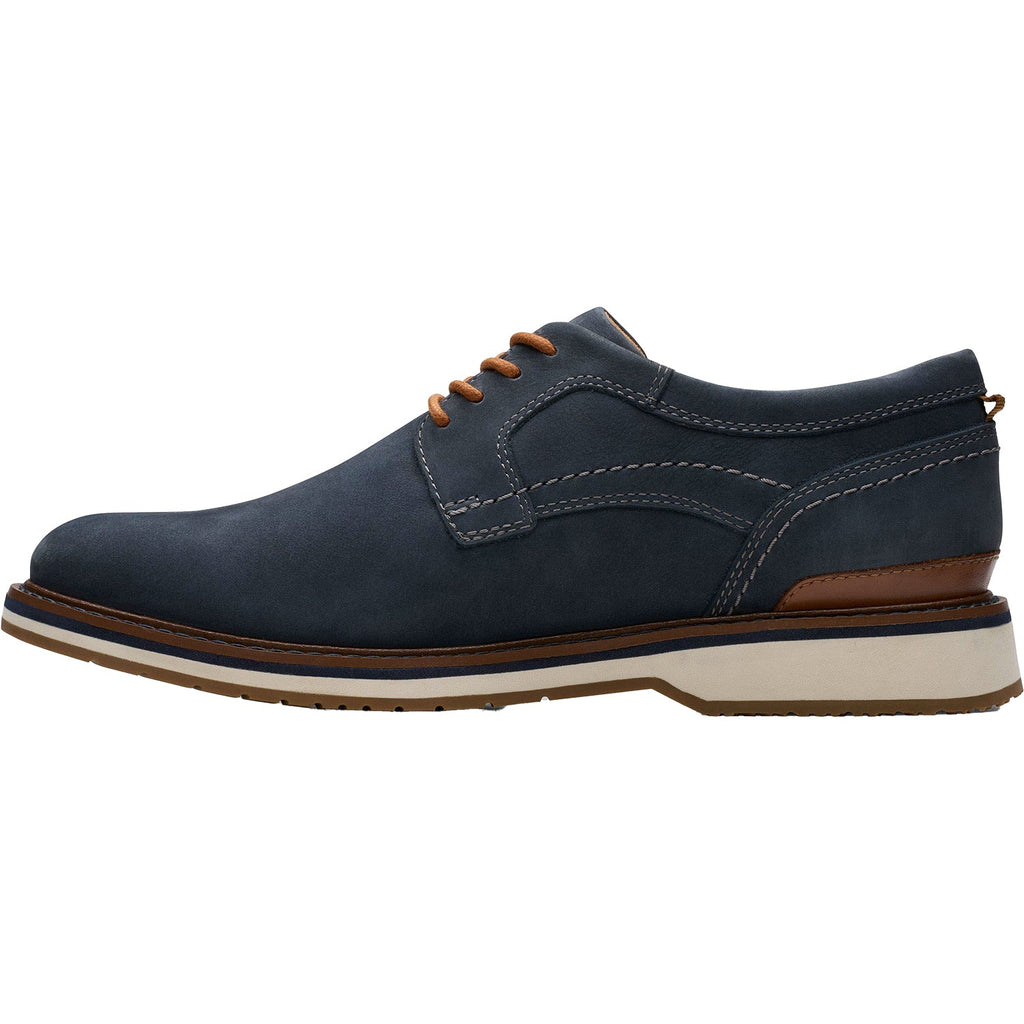 Clarks Monahan Plain Men's Dress Shoes Navy Nubuck