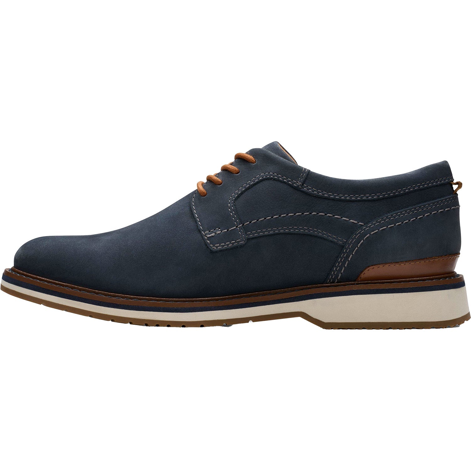 Clarks Monahan Plain Men's Dress Shoes Navy Nubuck