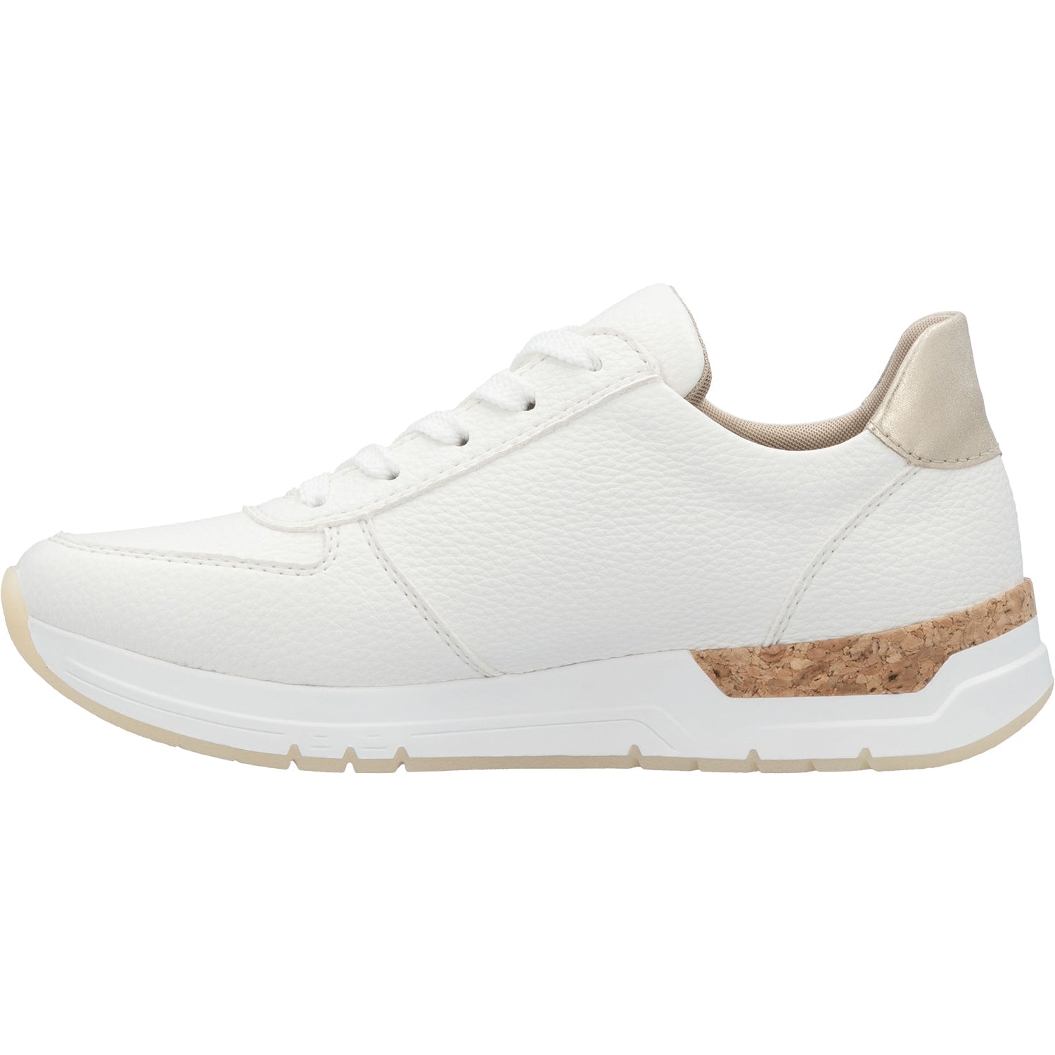 Rieker 58902-80 Women's Shoes Weiss/Porzellan/Muschel Synthetic