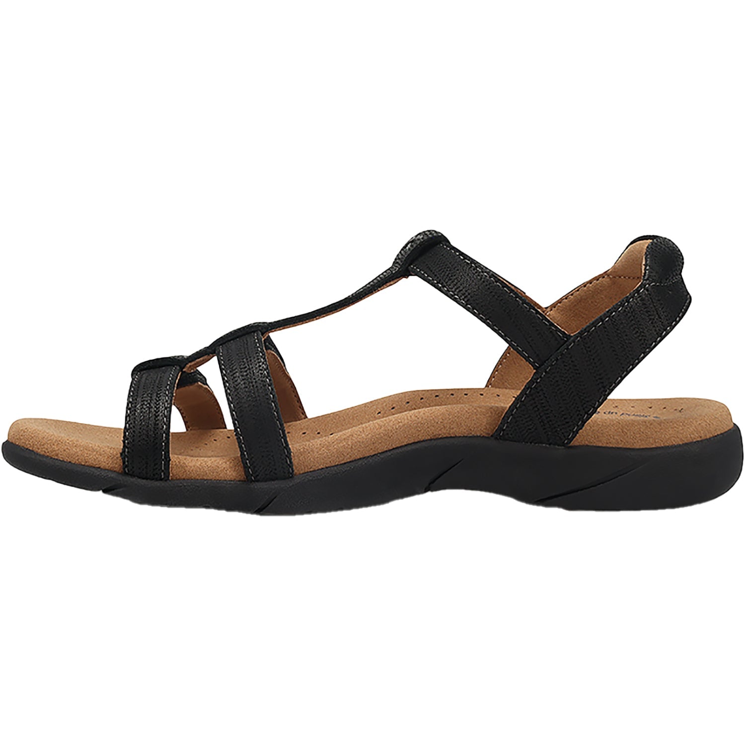 Taos Trophy 2 Women's Sandals Black Emboss Leather