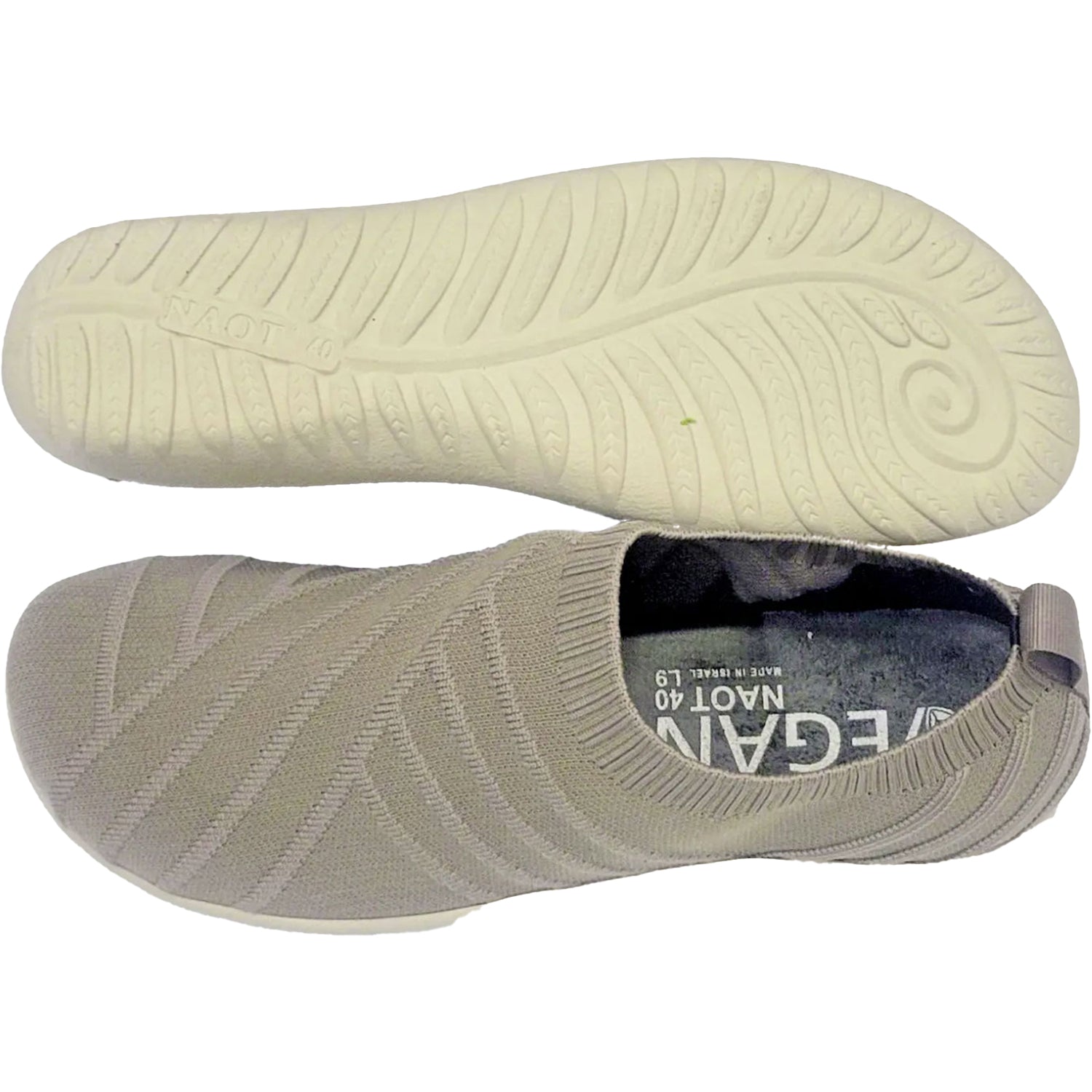Naot Okahu Women's Slip On Shoes Women's Naot Okahu Taupe Knit Fabric