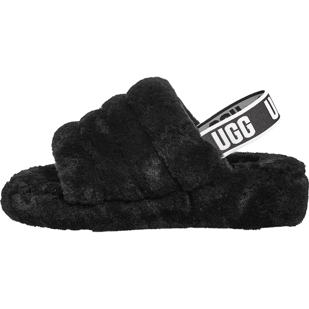 UGG Fluff Yeah Slide Women's Slippers Black Sheepskin
