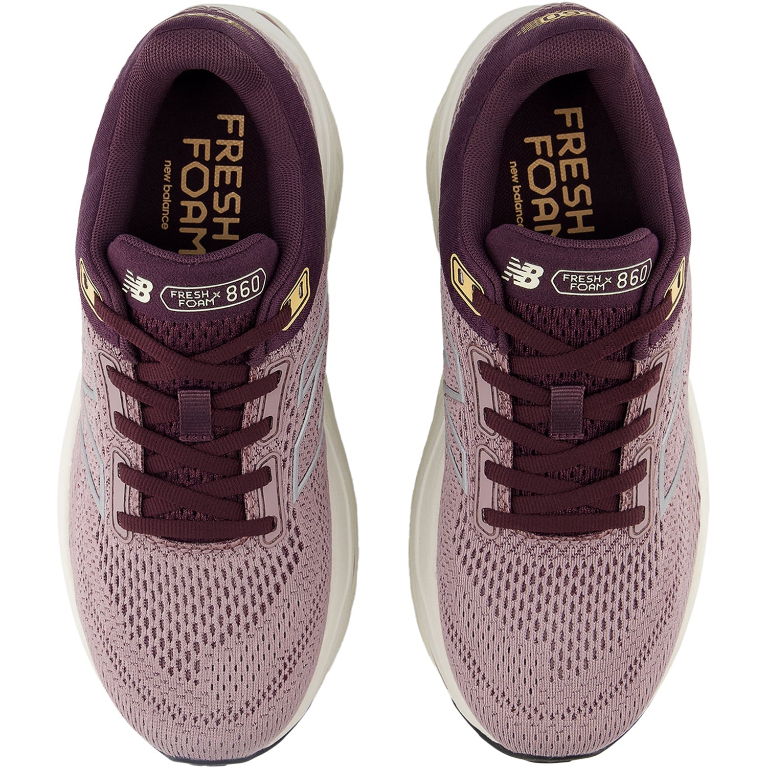 New Balance Fresh Foam X W860J14 (Stability Support) Women's Athletic Shoes Ice Wine/Plum Brown/Silver Metallic Mesh