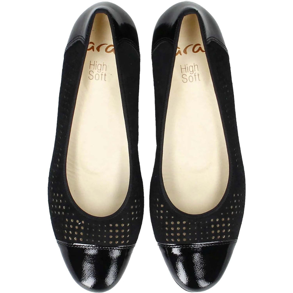 Ara Nonie 3 Women's Shoes Black Patent/Kid Suede