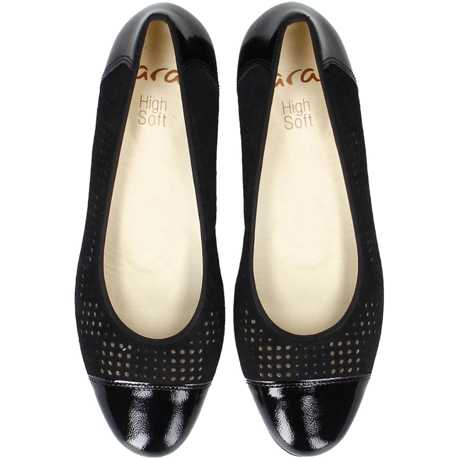 Ara Nonie 3 Women's Shoes Black Patent/Kid Suede