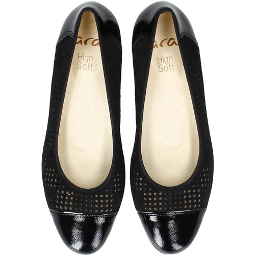 Ara Nonie 3 Women's Shoes Black Patent/Kid Suede