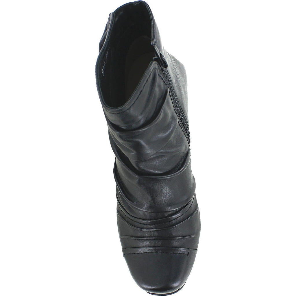 Ziera Crystal Women's Ankle Boots Black Leather