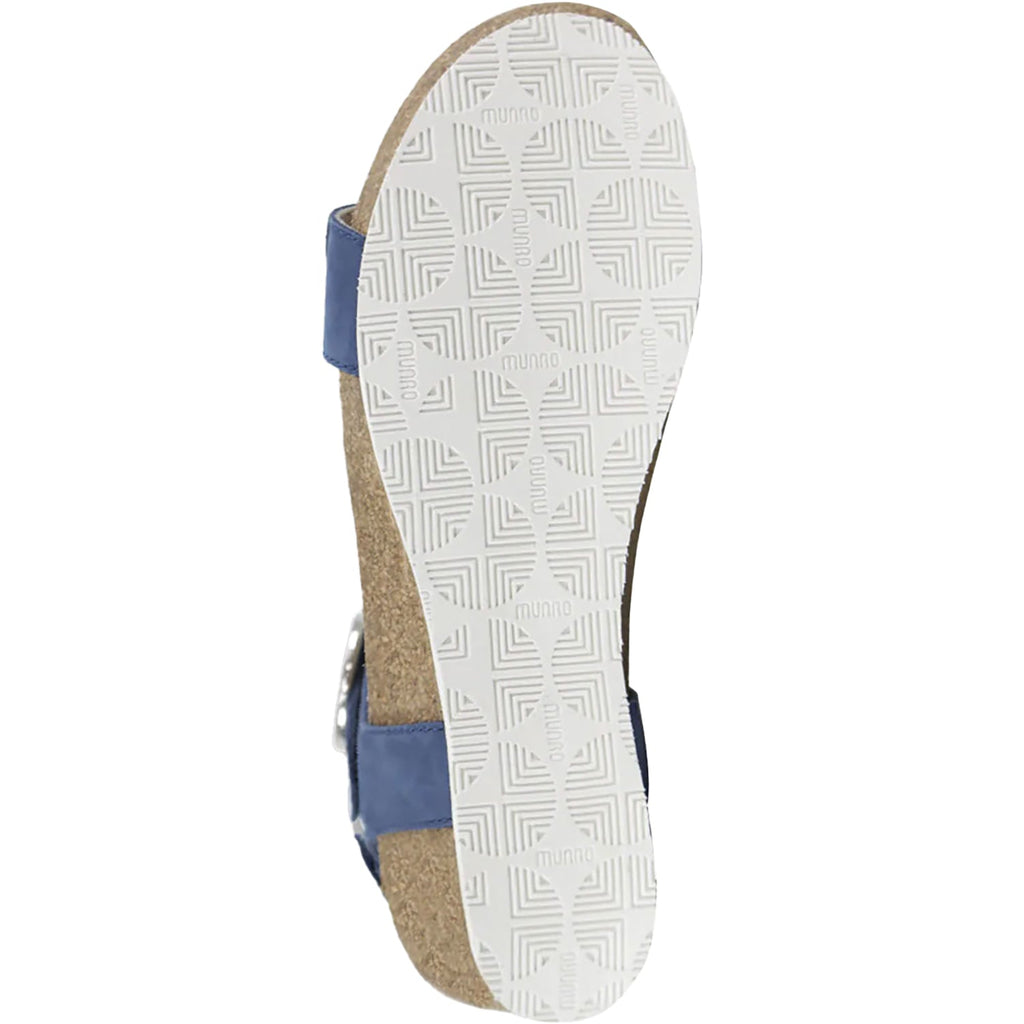 Munro Sintra Women's Wedge Sandals Atlantic Blue Nubuck