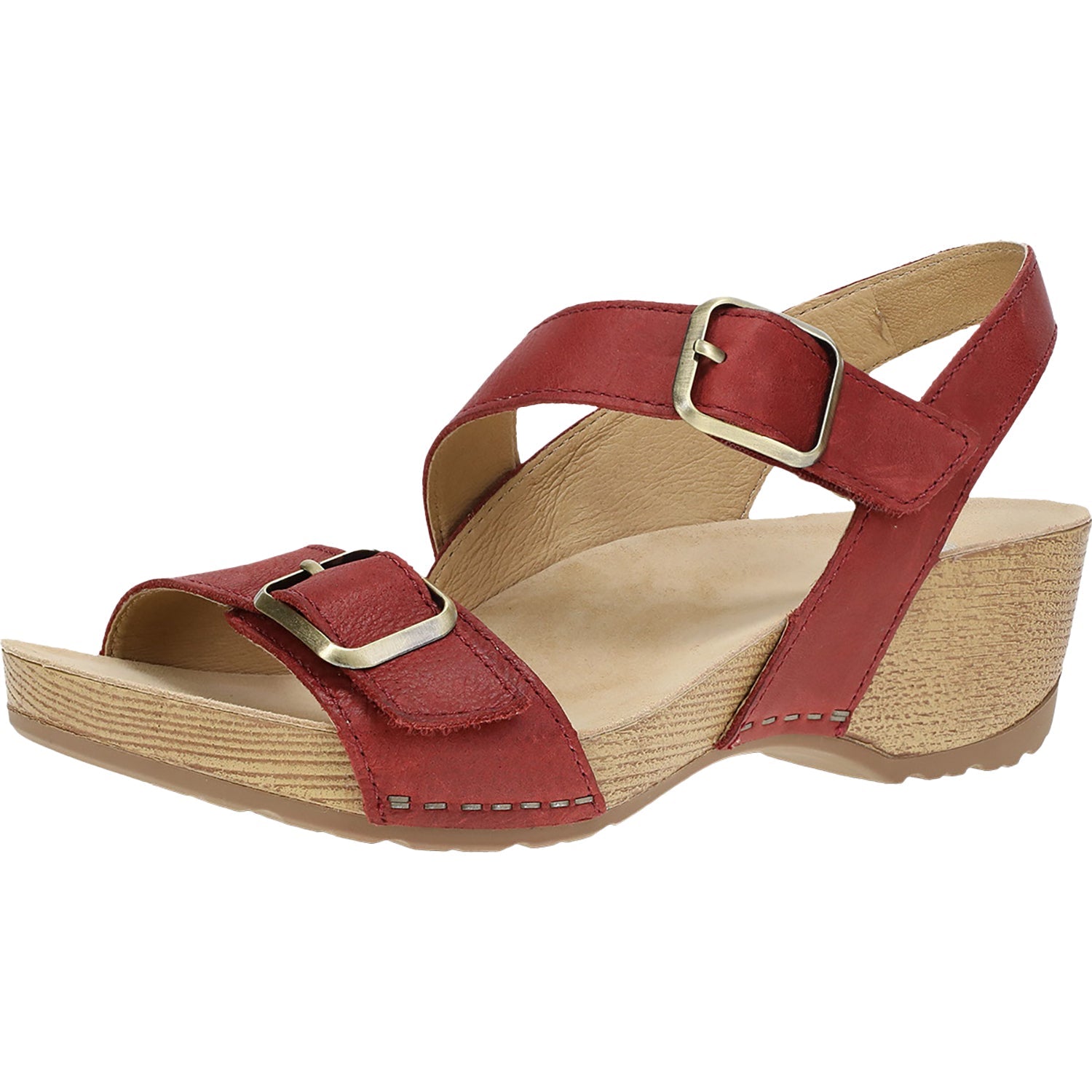 Dansko Trinity Women's Wedge Sandals Cayenne Burnished Nubuck