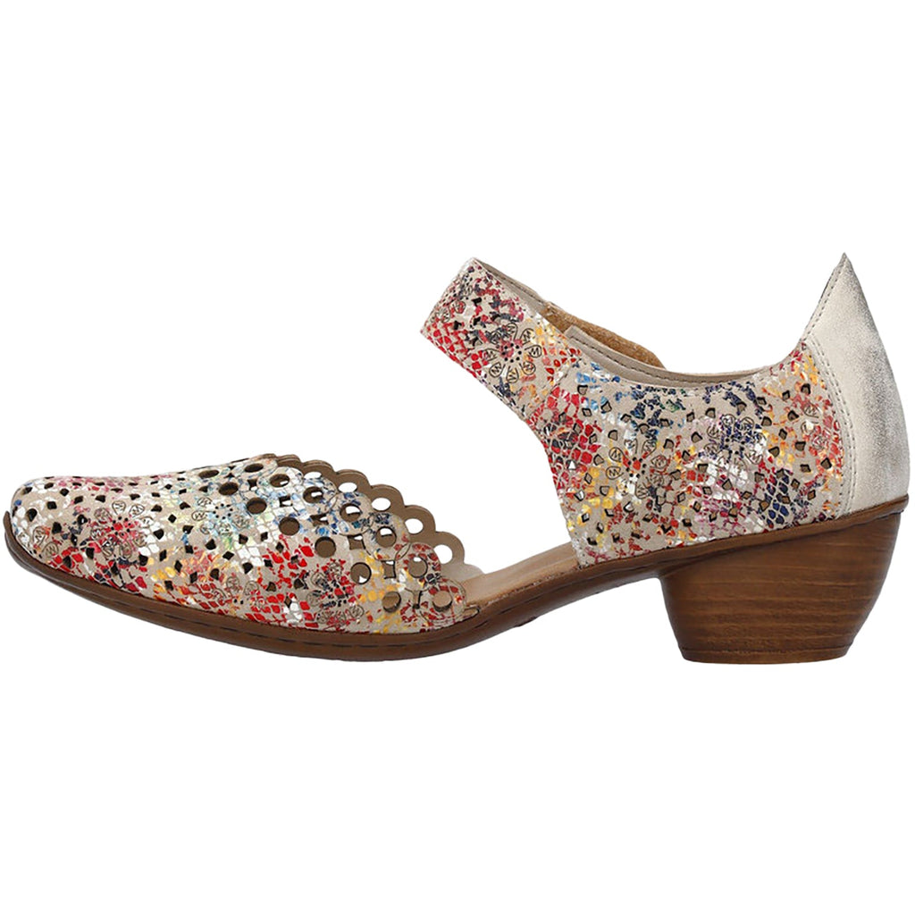 Rieker 43753-91 Mirjam 53 Women's Dressy Mary Janes Beige Multi Leather