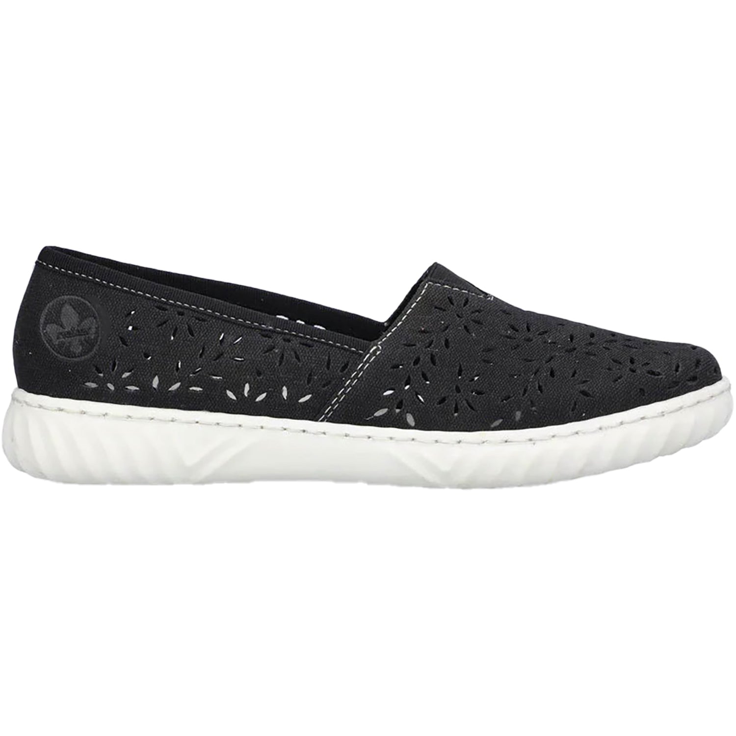 Rieker N0955-00 Edna 55 Women's Slip Ons Black Synthetic