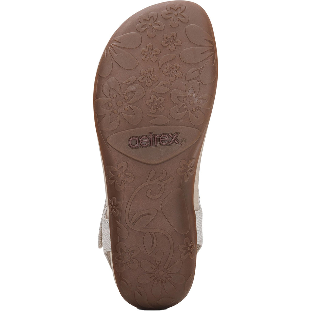 Aetrex Ellie Women's Sandals Grey Textured Synthetic