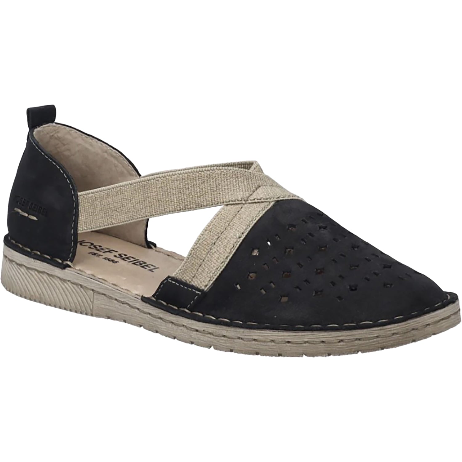 Josef Seibel Sofie 44 Women's Slip On Shoes Black Leather