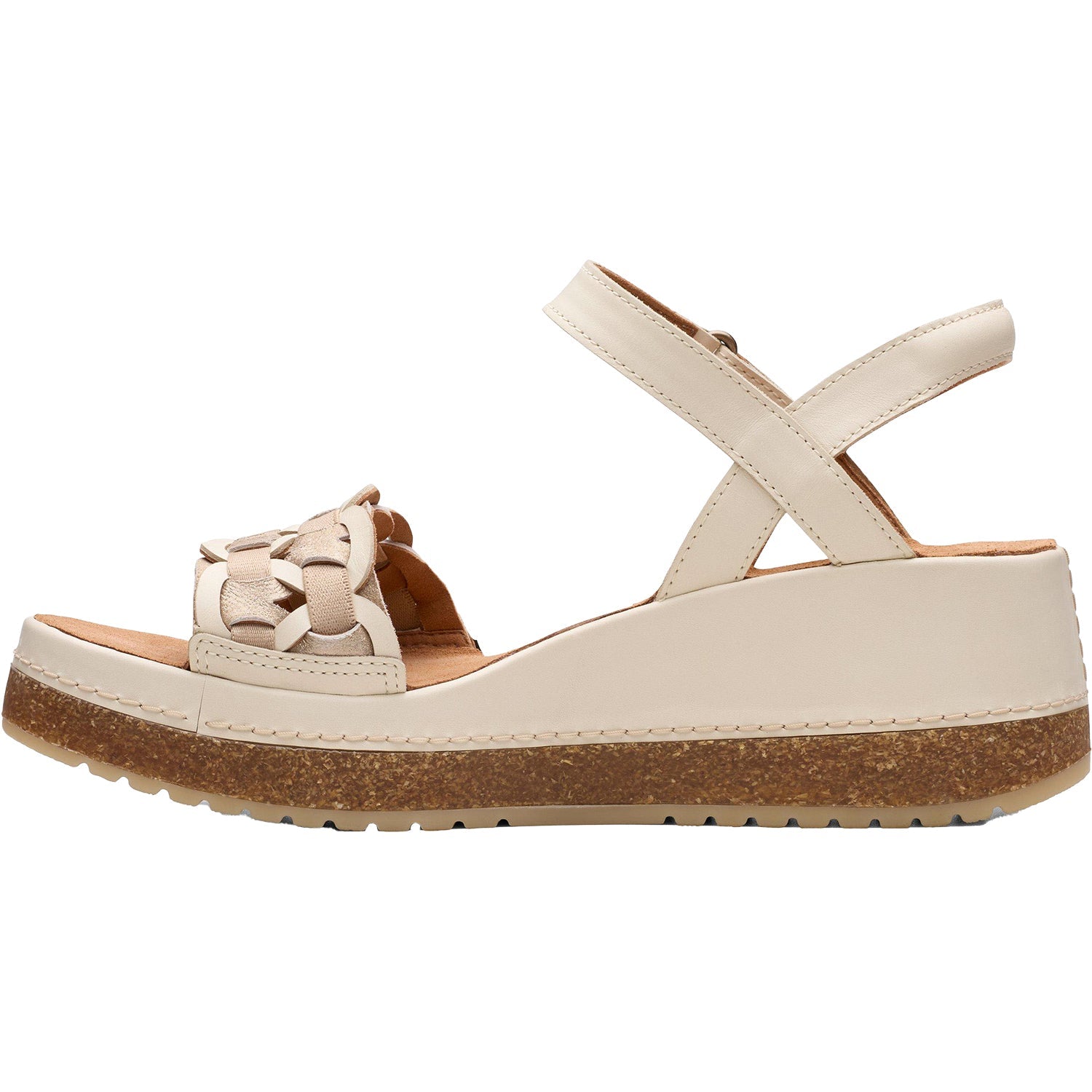 Clarks Kassanda Bar Women's Sandals Cream Multi Leather