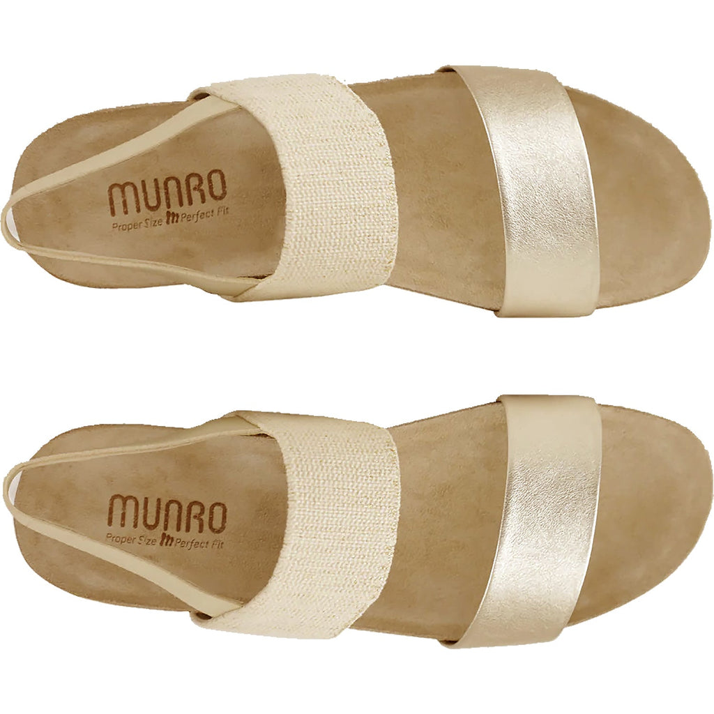 Munro Pisces Women's Wedge Sandals Gold/Oro Lux Leather