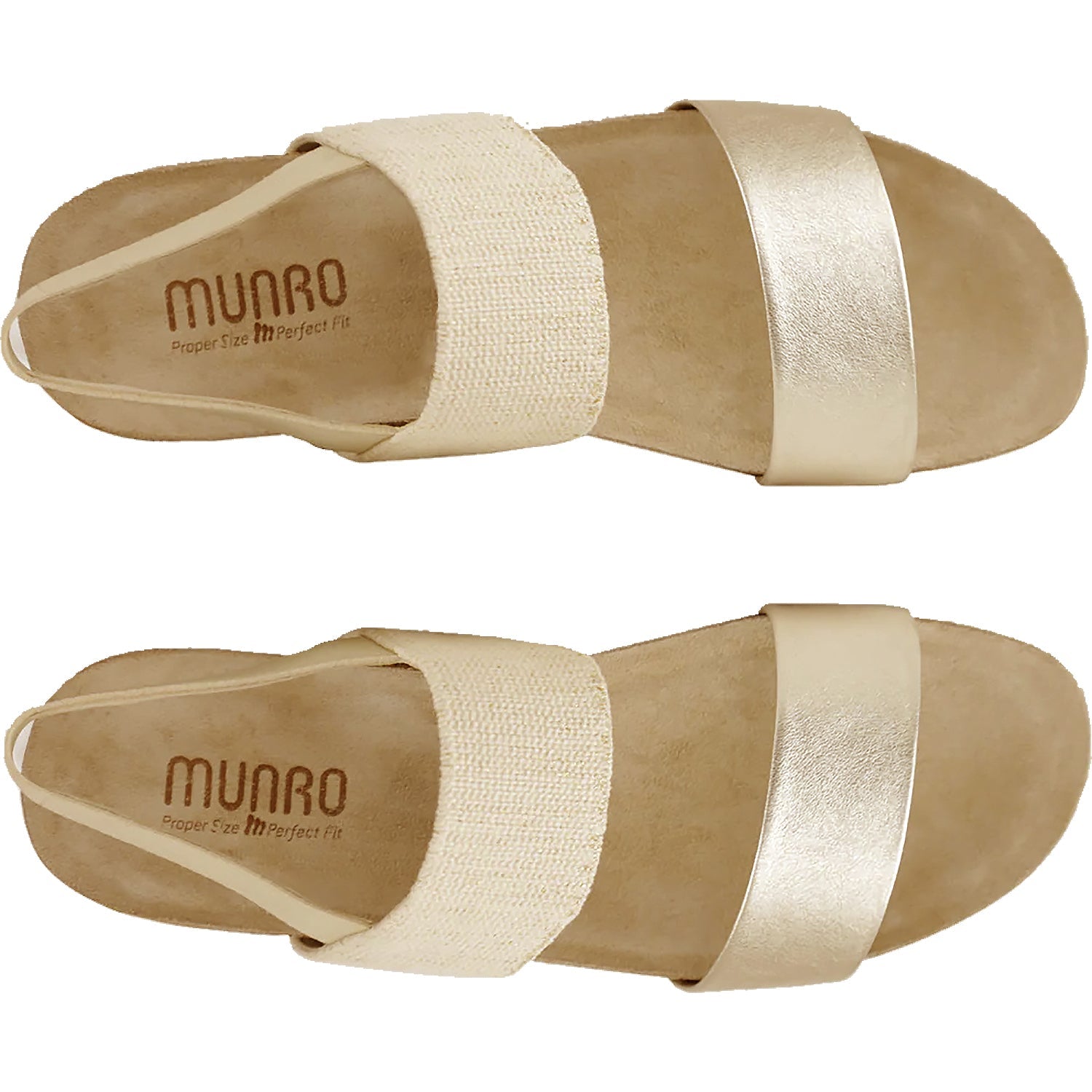 Munro Pisces Women's Wedge Sandals Gold/Oro Lux Leather