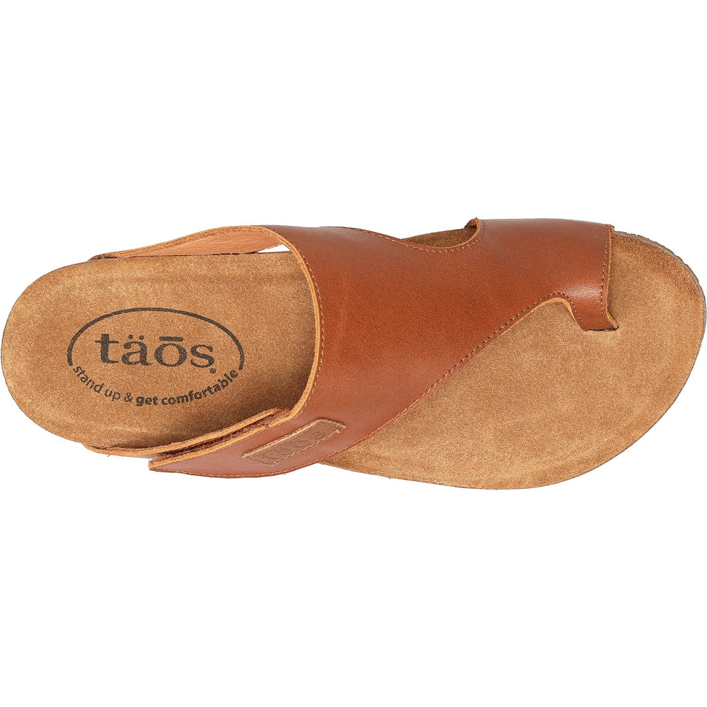 Taos Loop Women's Thong Sandals Brandy Leather