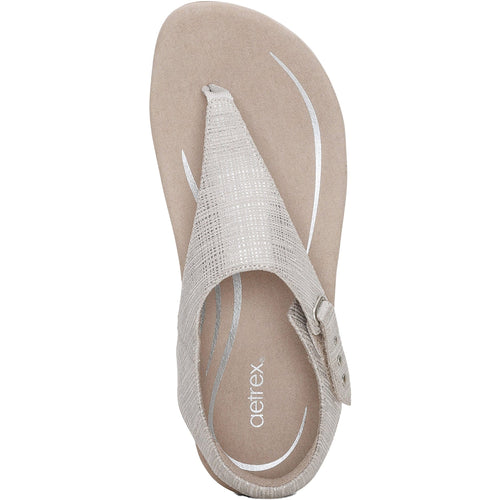 Aetrex Ellie Women's Sandals Grey Textured Synthetic