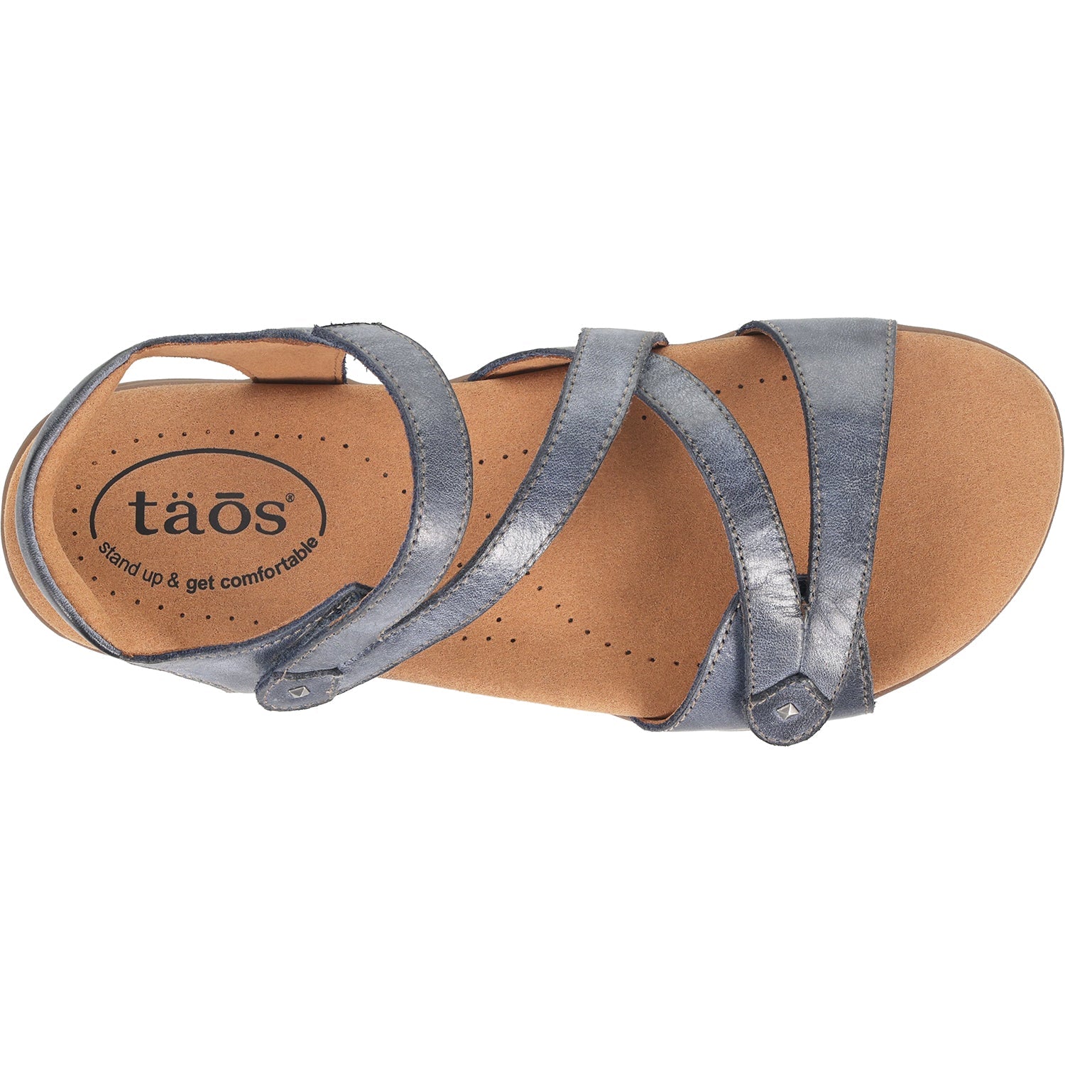 Taos Big Time Women's Ankle Strap Sandals Dark Blue Leather