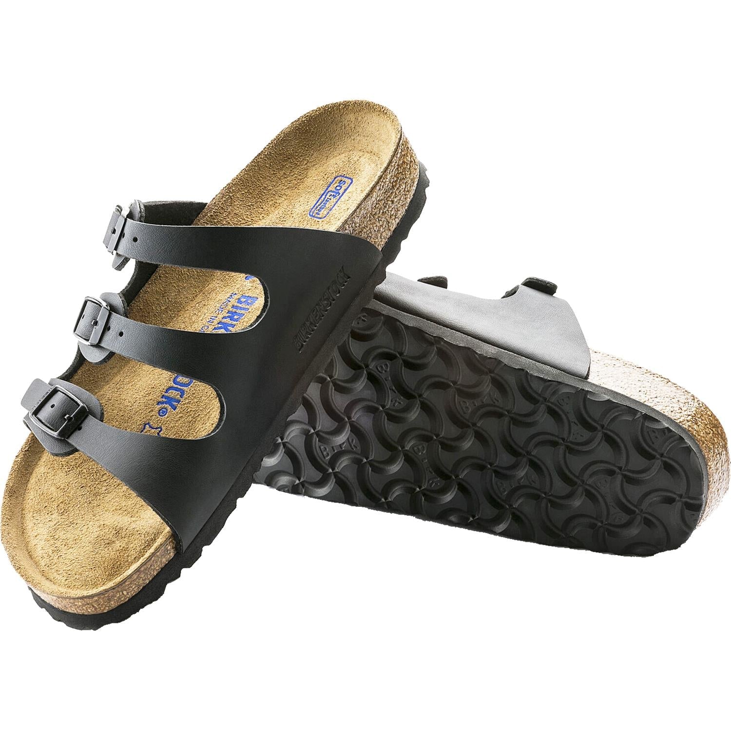 Birkenstock Florida Soft Footbed Women's Sandals Black Birko-Flor