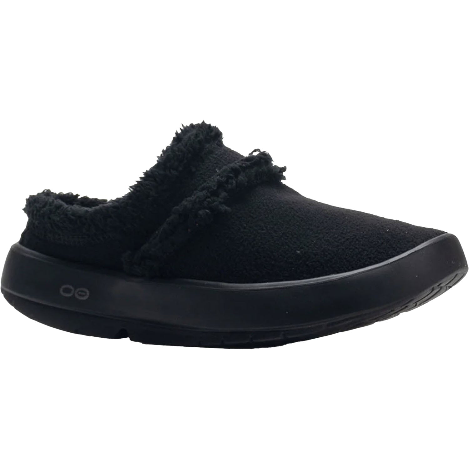 OOFOS OOcoozie Mule Women's Slippers Black Vegan Sherpa