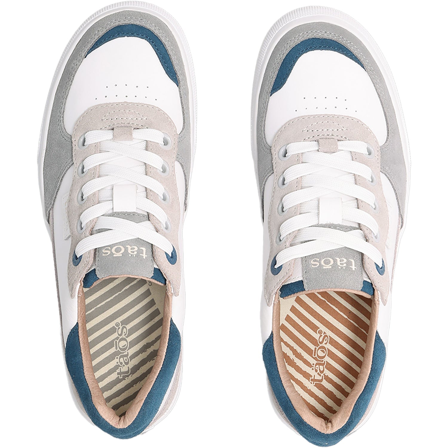 Taos Pop Soul Women's Sporty Lace Up Shoes Grey/Petrol Blue